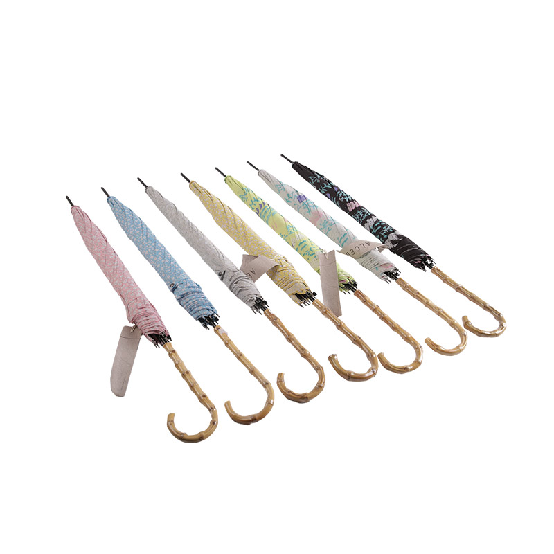 費用対効果の高いポンジー UV コーティングストレート傘-0E6B0106