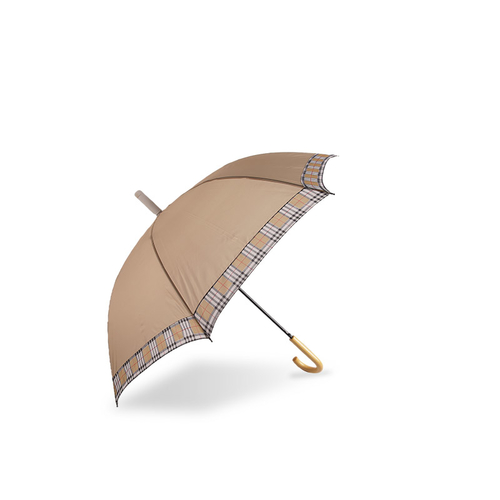 アプリコット パーシャルストライプ ポンジー 直傘-0E6B0201 アプリコット パーシャルストライプ ポンジー 直傘-0E6B0201