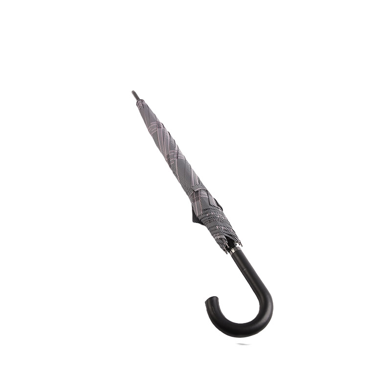 ダークグレー市松紬直傘-0E6B0351