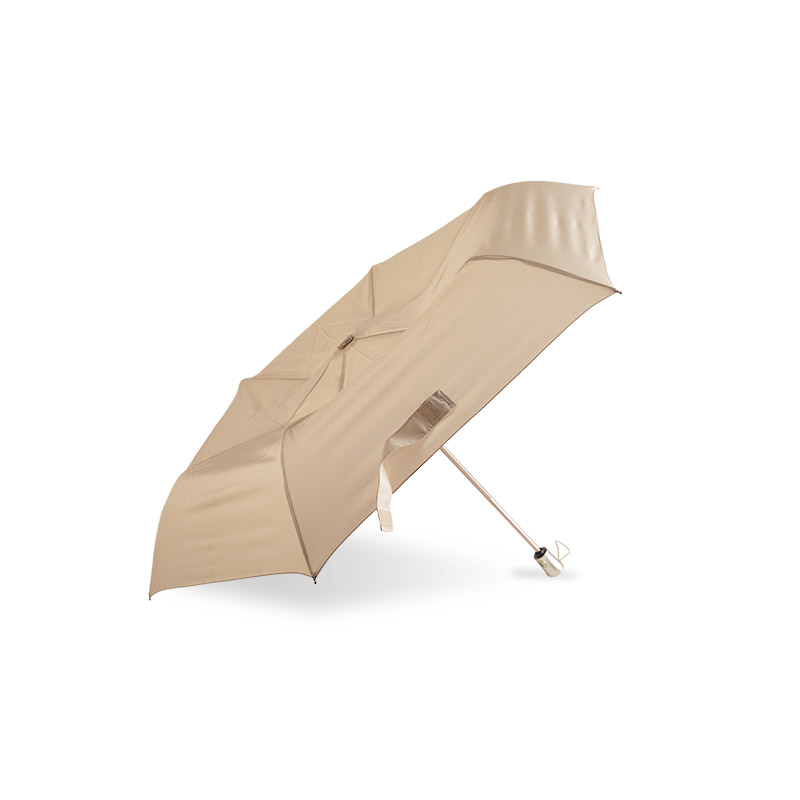 アプリコット雰囲気の紬三つ折り傘-0E6B0465