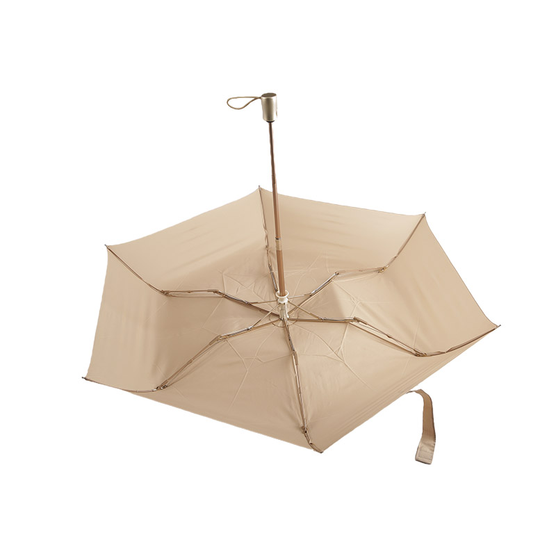 アプリコット雰囲気の紬三つ折り傘-0E6B0465