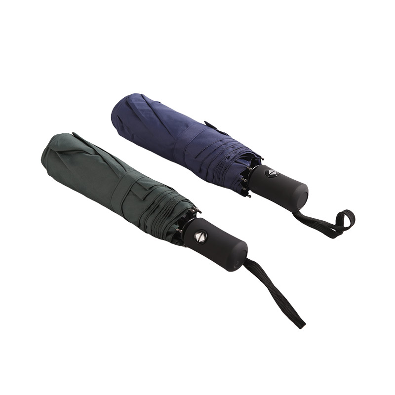 ピュアブルー UVカット ポンジ 三つ折り傘-0E6B0550