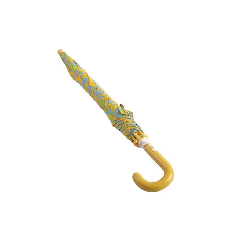 イエローアルファベットカラーブロックポンジー子供用傘-0E6B0570